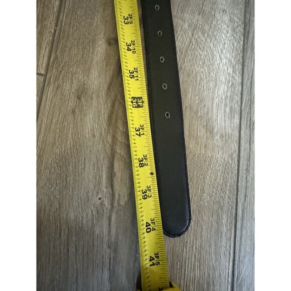 Vintage Fendi Belt Black Leather with Gold Buckle - Picture 8 of 16